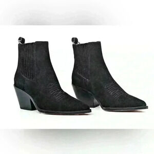 PAIGE Laney Western Suede Ankle Boot Size 9